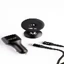 Green 3 in 1 Combo ( Magnetic Car Holder - Car Charger 20W PD-QC - USB-C to Lightning Cable 1.2M 20W ) - Black.webp