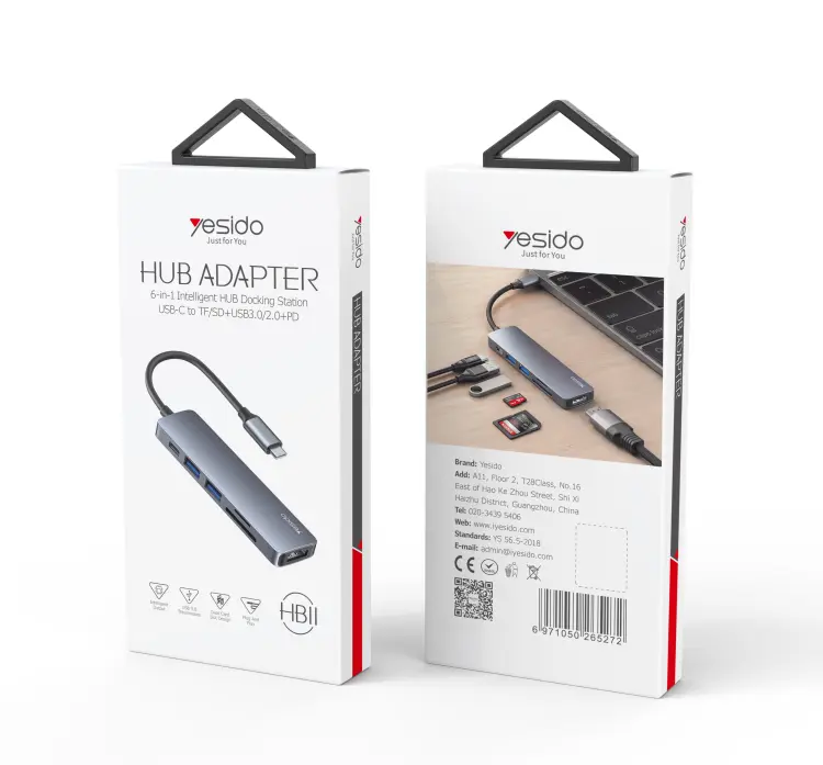 YESIDO HUB Adapter HB11 6-in-1 