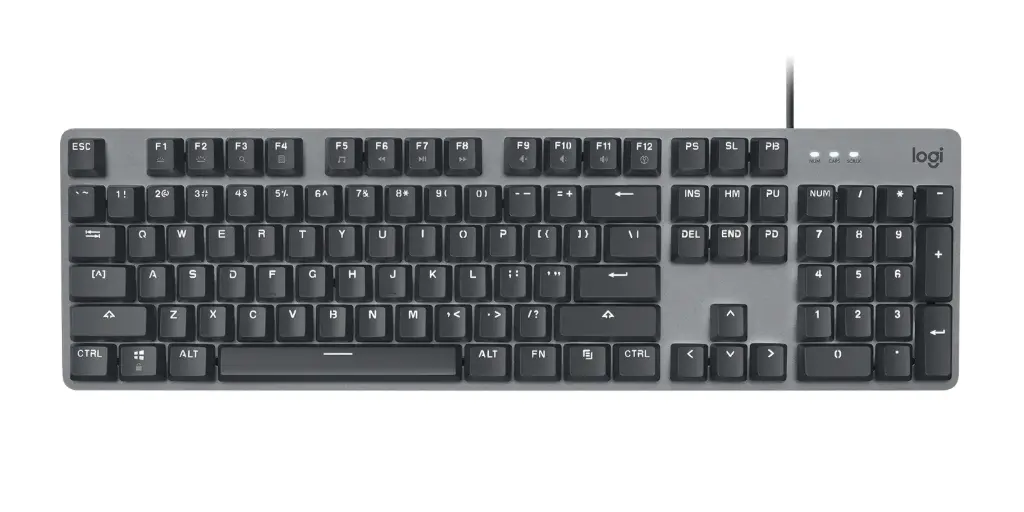 Logitech K845 Mechanical Illuminated Keyboard, Strong Adjustable Tilt Legs, Full Size, Aluminum Top Case, 104 Keys