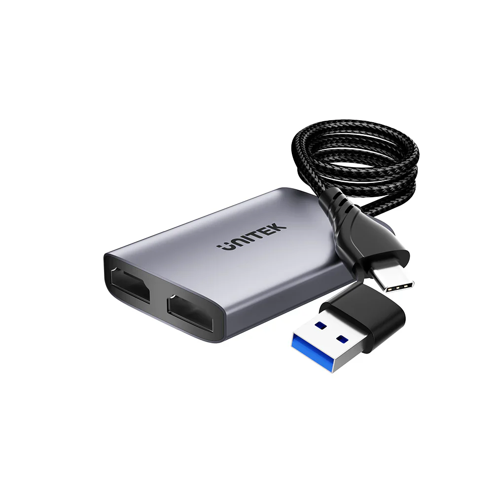 UNITEK  V1427A USB C/A Dual HDMI Adapter