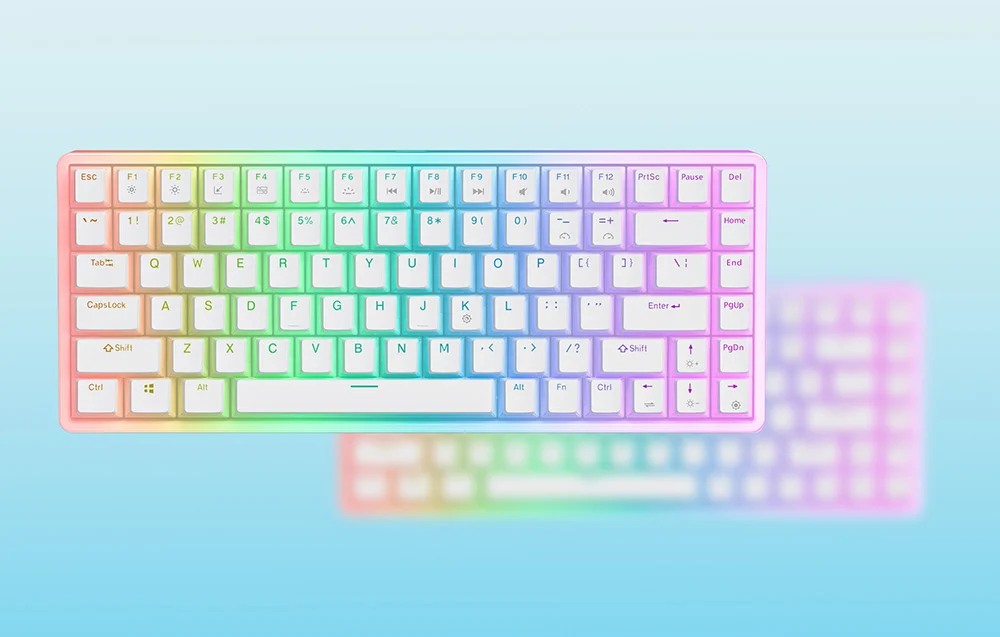 ONIKUMA G30 Keyboard, White Wired Mechanical Keyboard