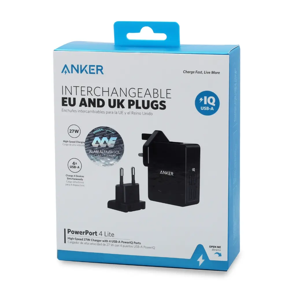 Anker Power Port 4 Wall Charger A2042L11 