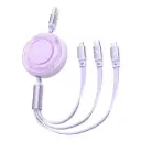 MCDODO 3 in 1 Retractable 3A Micro USB Type C Charger Cable For iPhone Samsung