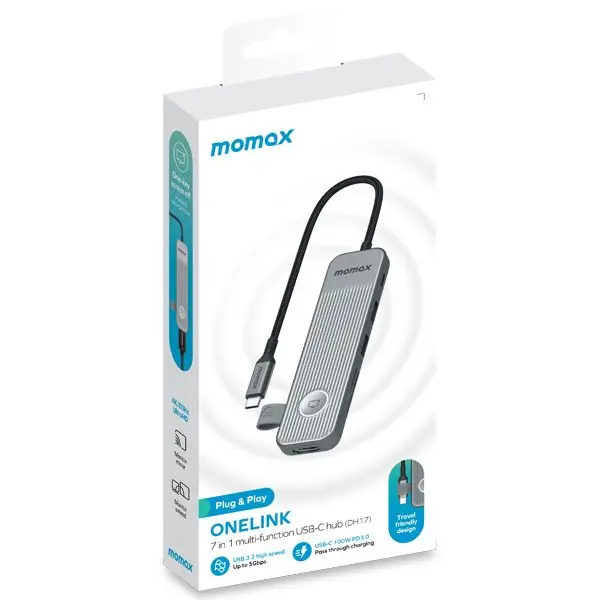 Momax OneLink 7 in 1 multi-function usb-c hub DH17
