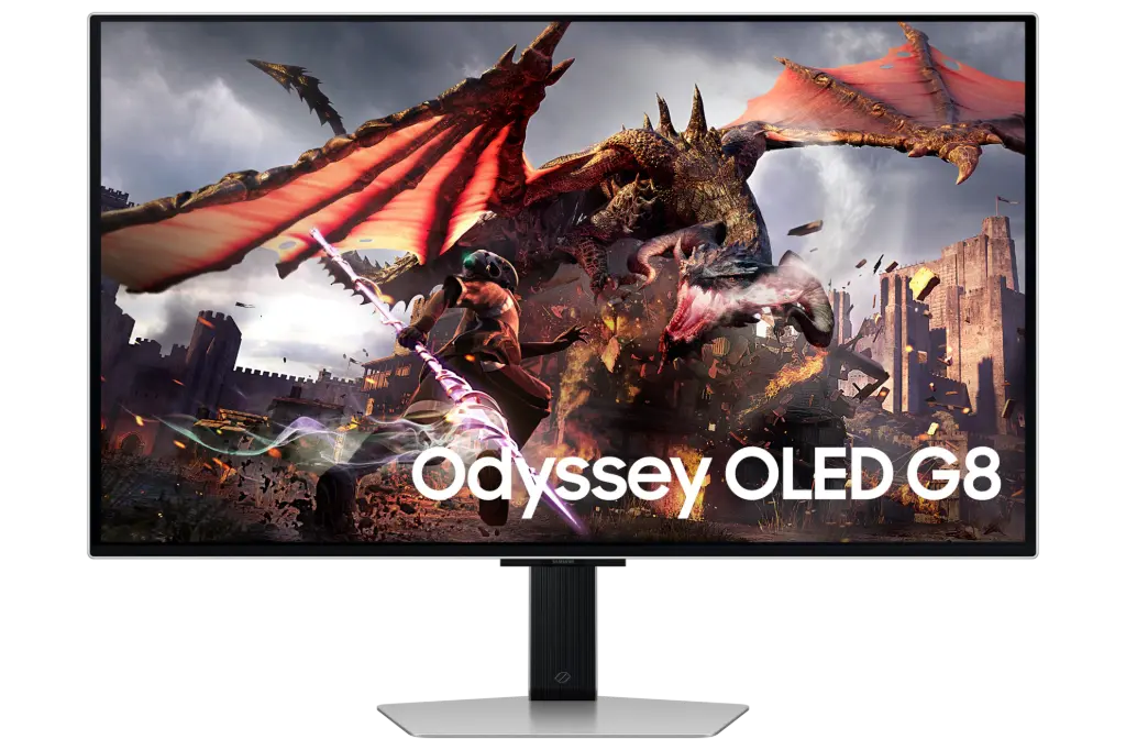 Samsung Odyssey G8 LS32DG802SMXUE 32" G80SD UHD OLED Gaming Monitor with 4K 240Hz Refresh Rate 0.03ms Gaming Glare Free AMD FreeSync Premium Pro