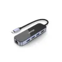 UNITEK uHUB H6 Gloss 6-in-1 USB-C Ethernet Hub: HDMI Output, 100W Power Delivery, Gigabit Ethernet