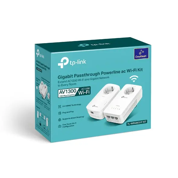 tp-link AV1300 Gigabit Passthrough Powerline ac Wi-Fi Kit 