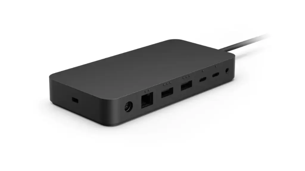 Microsoft Surface USB4 Dock Includes 2 USB- C, USB-A, HDMI 2.1, and Ethernet ports, USB- C power, Up to 65W of power, Black