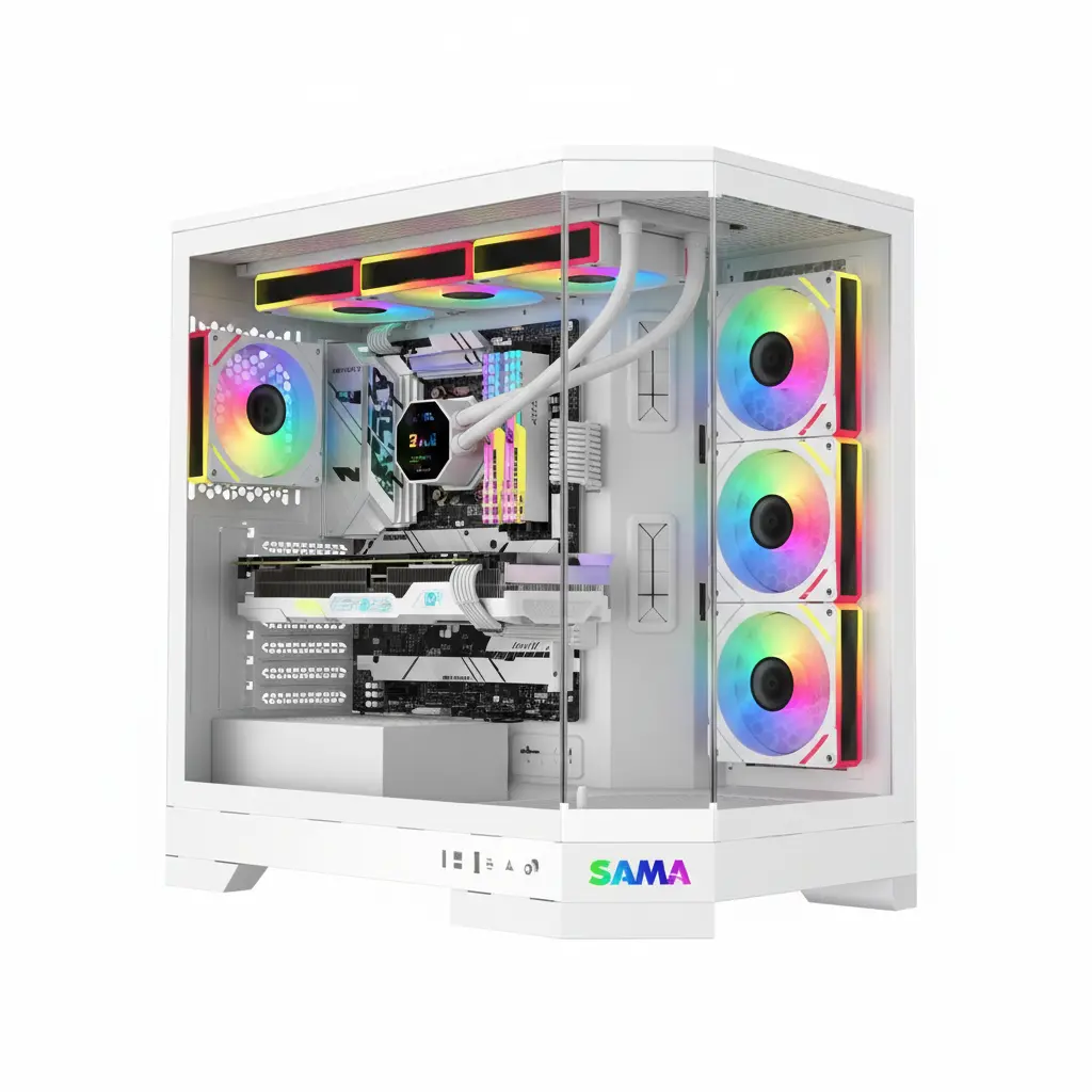 SAMA 3021 Mid Tower Case ATX - WHITE 