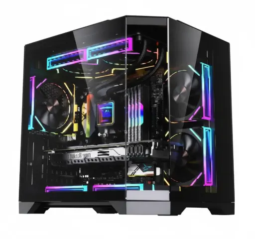 [NQ1417] Lovingcool  345-3G BLACK Tempered Glass  Case Full Tower Micro ATX ITX