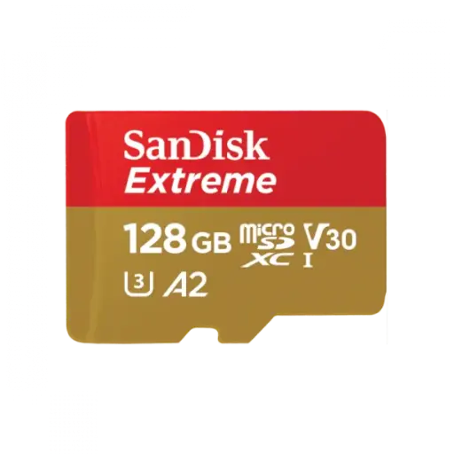 SanDisk 128GB Extreme microSD UHS I Card for 4K Video on Smartphones, Action Cams & Drones 190MB/s Read, 90MB/s