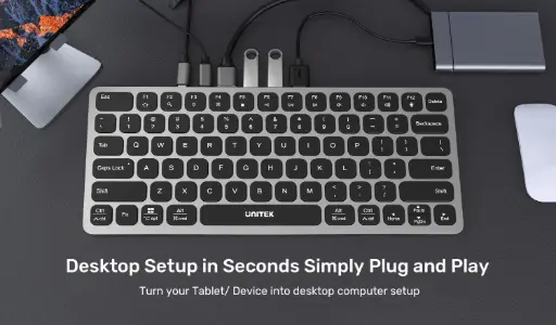 Unitek D1092A 9-in-1a USB-C Hub Keyboard