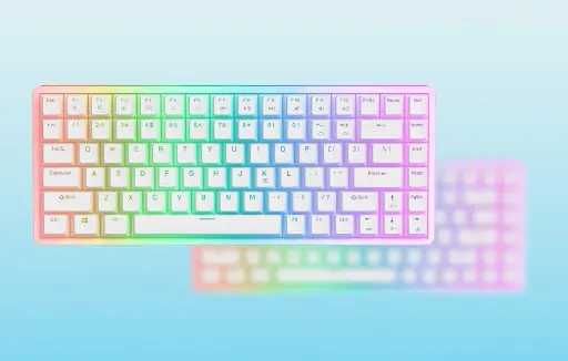 ONIKUMA G30 Keyboard, White Wired Mechanical Keyboard