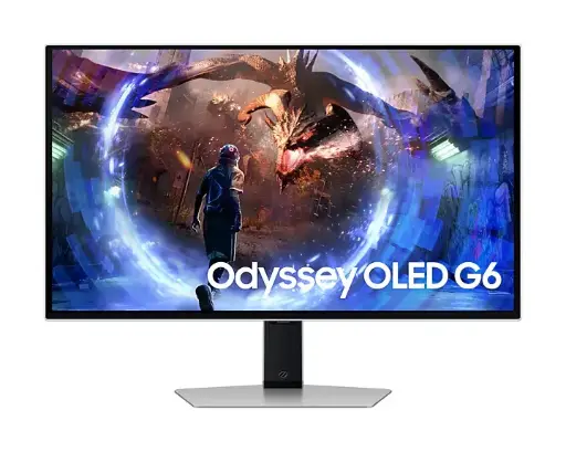 SAMSUNG 27” Odyssey OLED G6 LS27DG602SNXZA  (G60SD) Series Gaming Monitor with QHD & QD-OLED 360Hz 0.03ms AMD FreeSync Premium Pro Anti-Glare Sleek Design Cooling System 