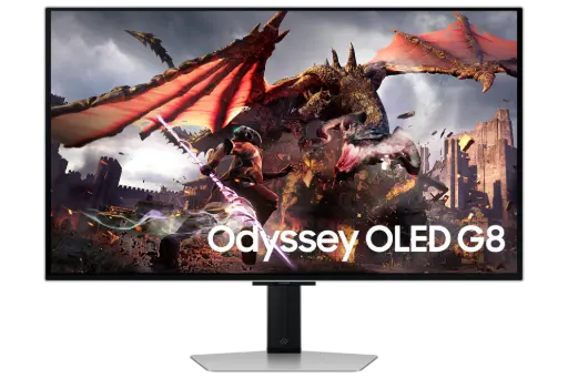 Samsung Odyssey G8 LS32DG802SMXUE 32" G80SD UHD OLED Gaming Monitor with 4K 240Hz Refresh Rate 0.03ms Gaming Glare Free AMD FreeSync Premium Pro