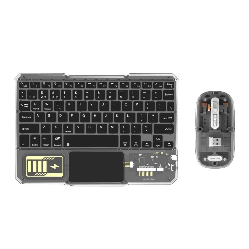 Green Lion Transparent Duo Wireless Keyboard & Mouse.webp
