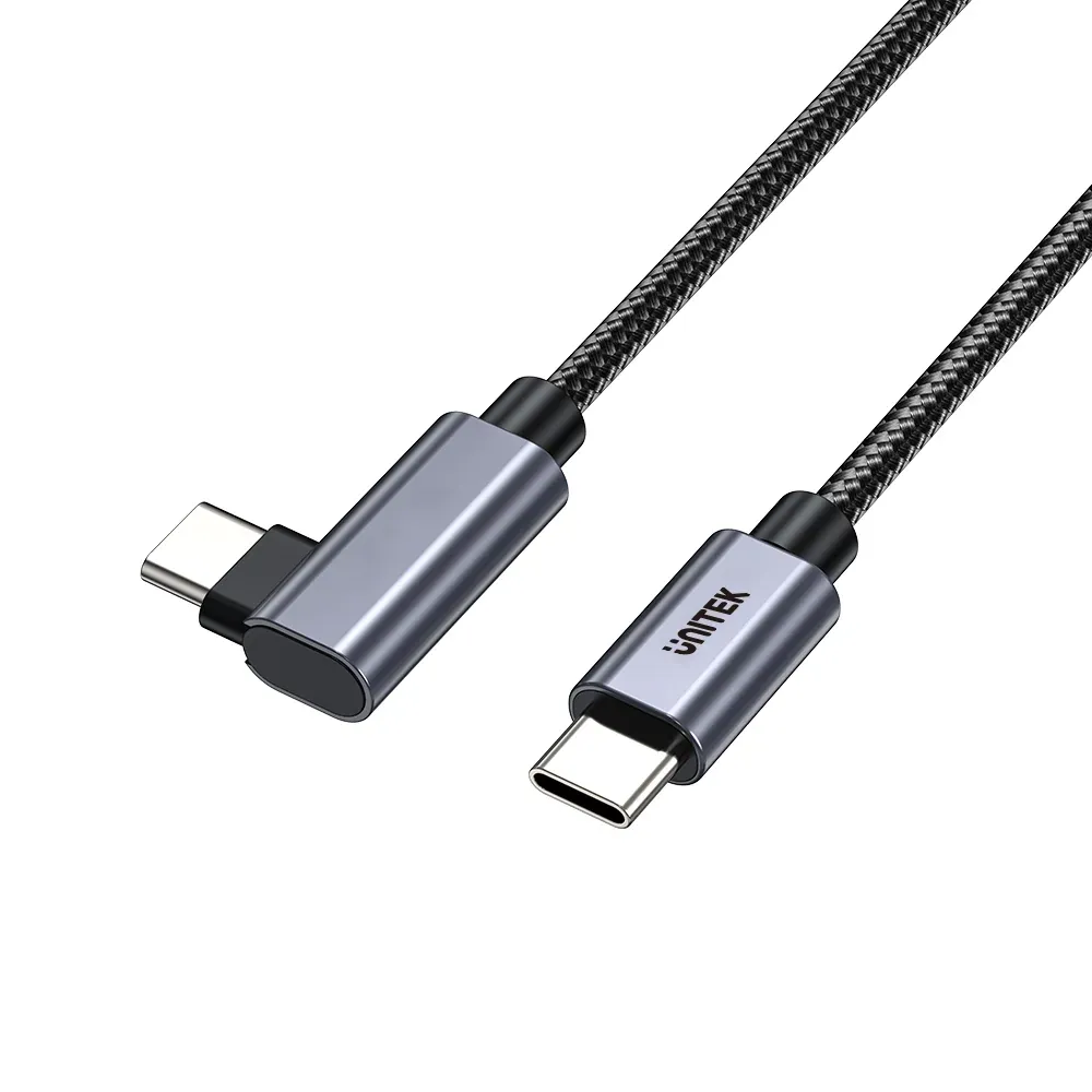 UNITEK_C14123BK_100W_USB-C_Cable_90_Degree_product_side_v1.webp