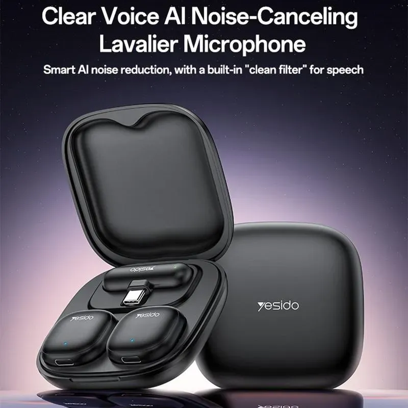 Yesido-KR21-USB-C-Wireless-Lavalier-Microphone-with-AI-Noise-Cancelling-Black-6942314412121-17102025-02-p.webp