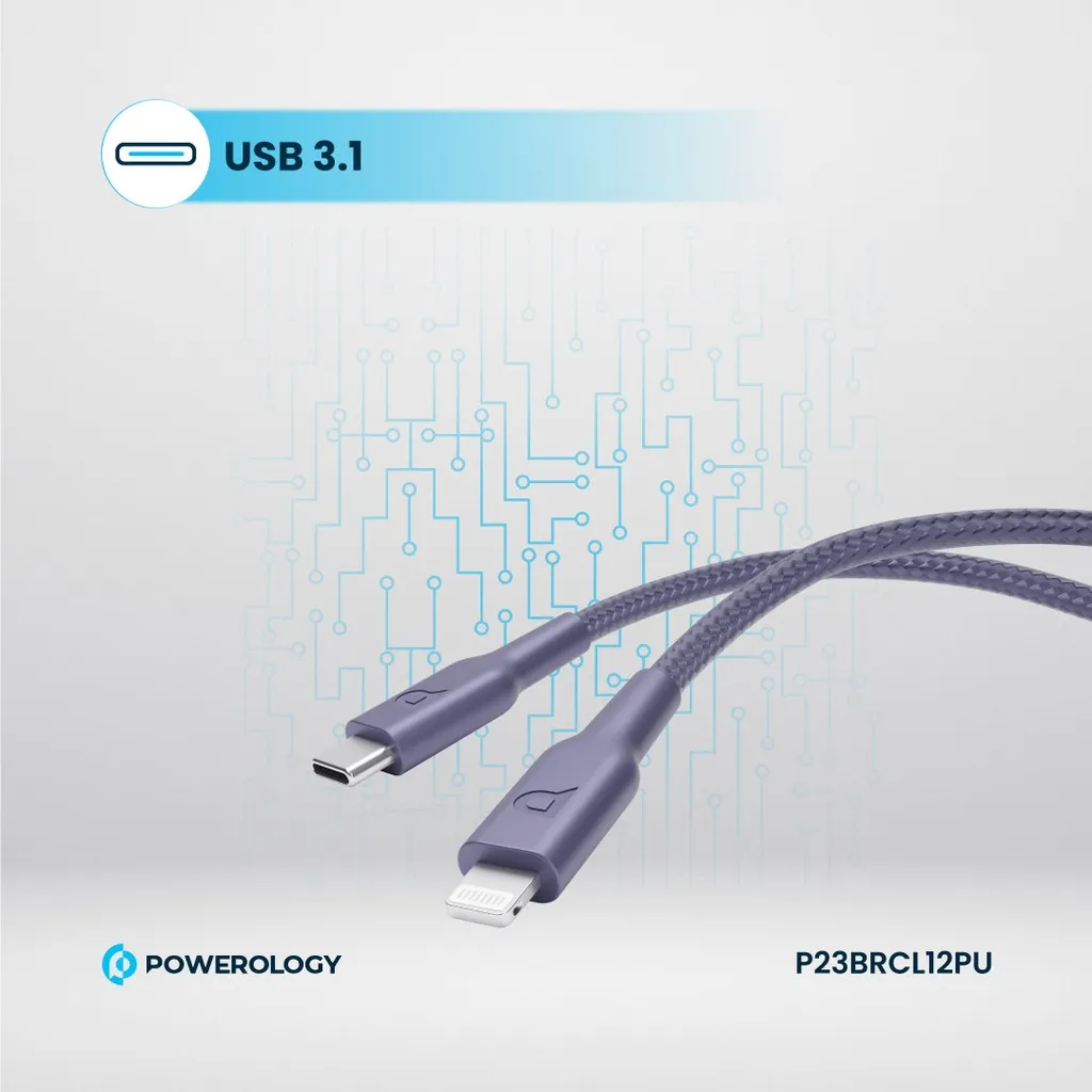 Powerology New Braided Type-C to Lightning Cable 1.2M PD 60W (14).webp
