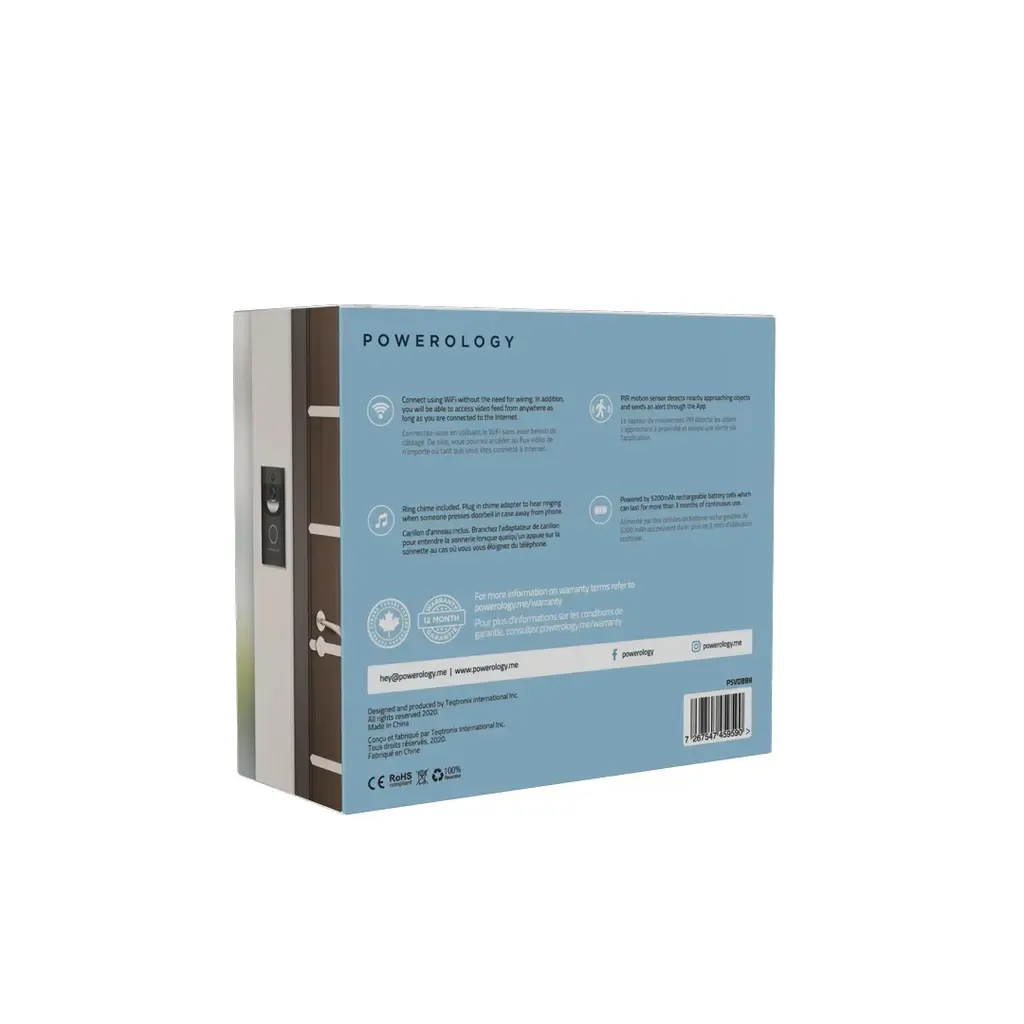 Powerology Smart Video Doorbell with Night Vision and Motion Sensor[1].webp