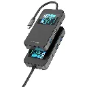 [PDTC630GY] Porodo 6-In-1 Multi-Port USB-C Hub with Smart Digital Display - Gray.webp