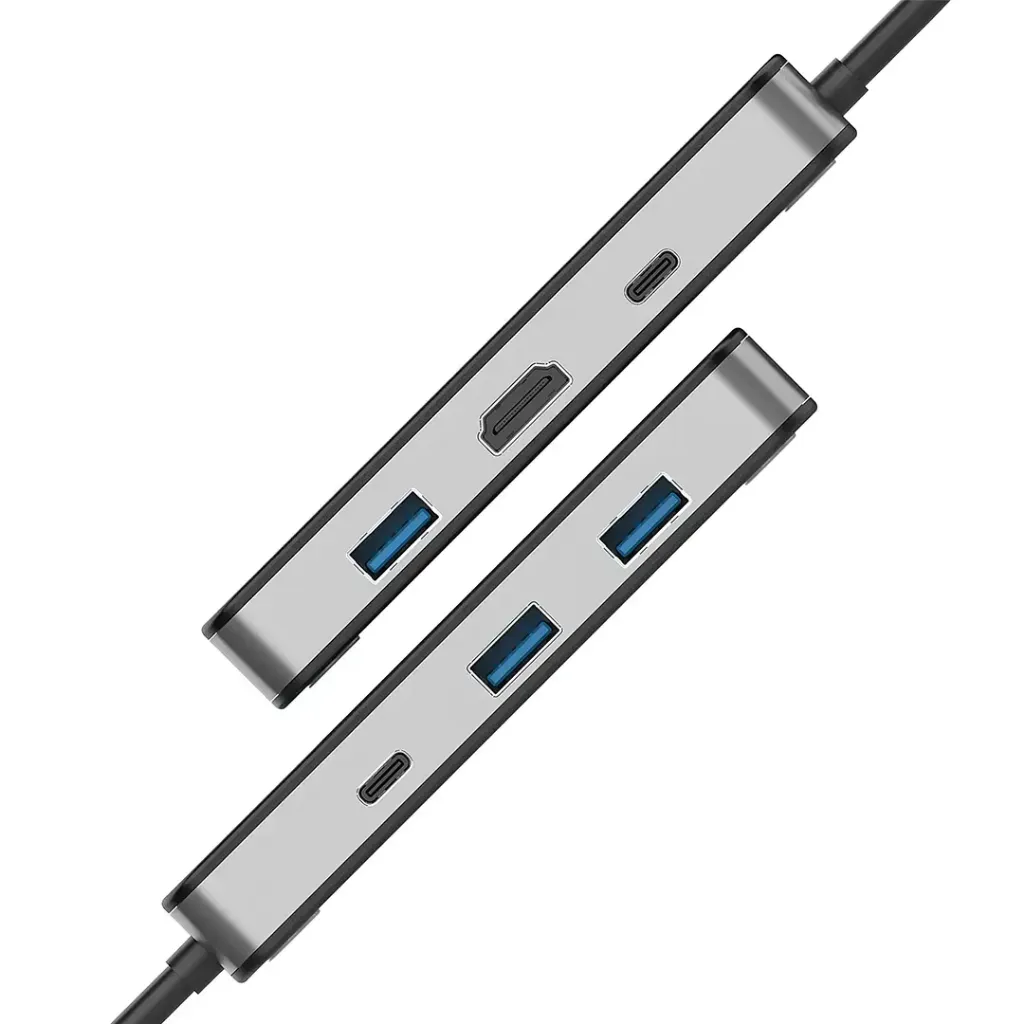 Porodo 6-In-1 Multi-Port USB-C Hub with Smart Digital Display - Gray7.webp