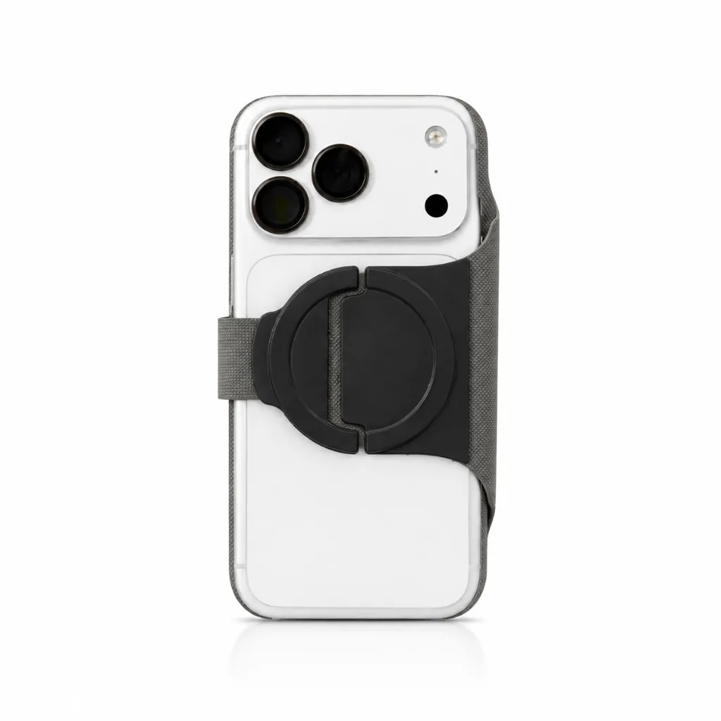 White Smartphone with Black Circular Stand.webp
