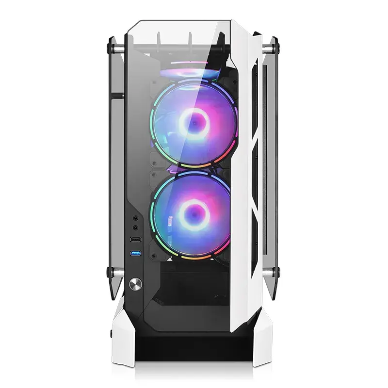 Lovingcool  LC-380  white  Tempered Glass  Case Full Tower Micro ATX ITX.webp