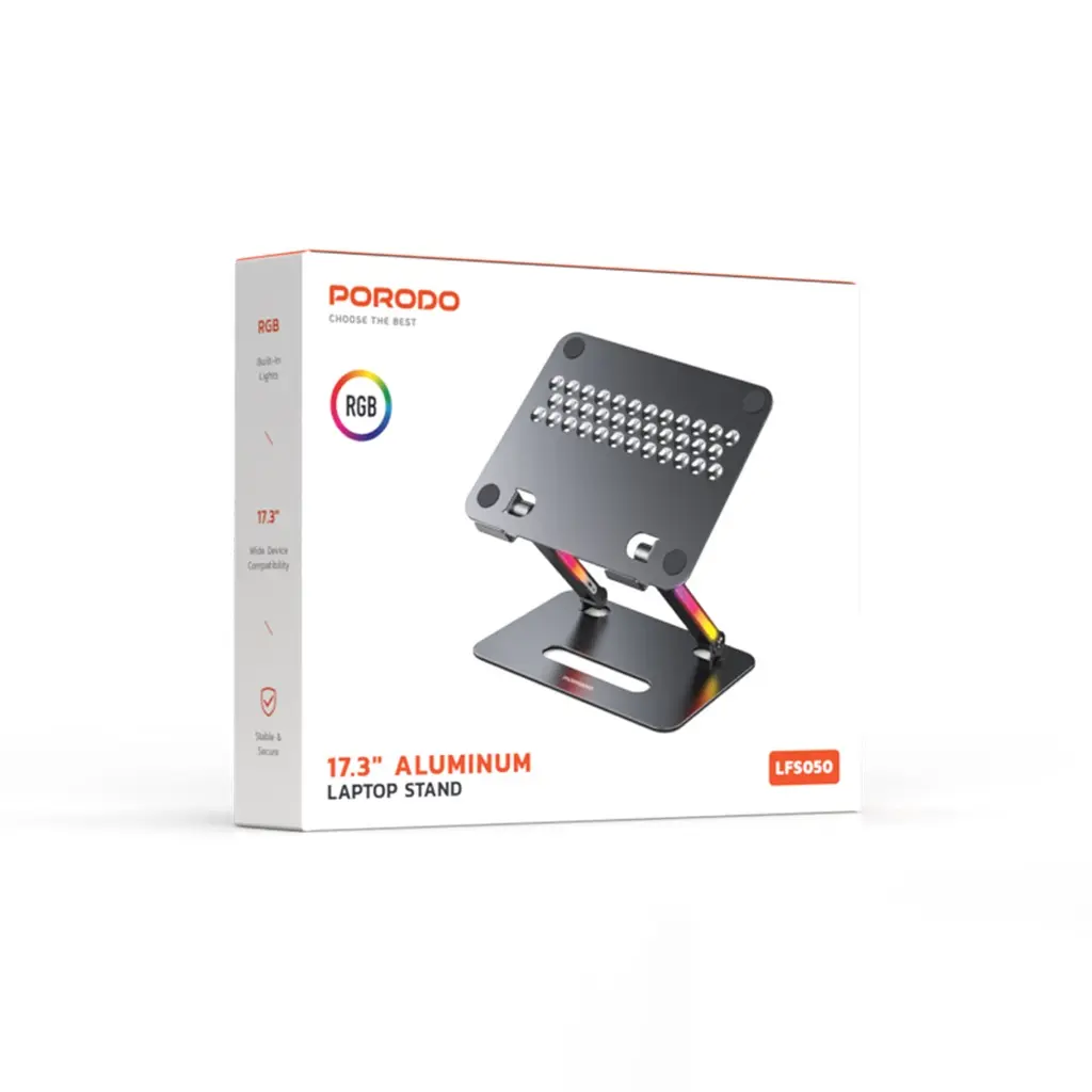 Porodo 17.3_ Aluminum Laptop Stand - Gray.webp