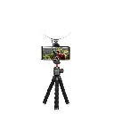 Porodo Table Tripod with Phone Holder - Black (1).webp