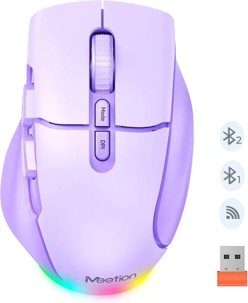 Meetion BTM001 Rechargeable Multi-color Ergonomic