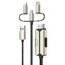 Yesido HM14 2m FHD 3in1 to HDMI Kablo - Gold