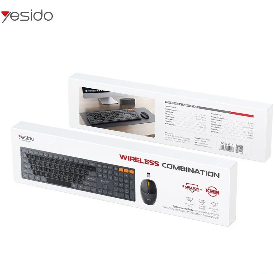 Yesido KB19 Wireless Keyboard and Mouse Set