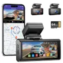 AZDOME M580 3CH Dash Cam 5K with 4" Touch Screen IR Night Vision 24H Parking Mode(داش كام)