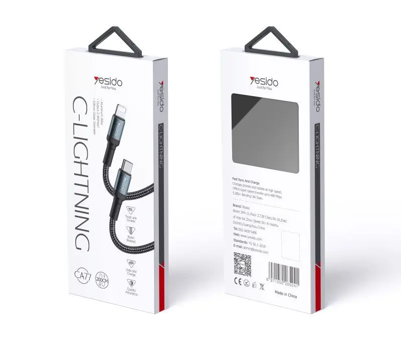 Yesido CA77 2M 20W Fast Charging 