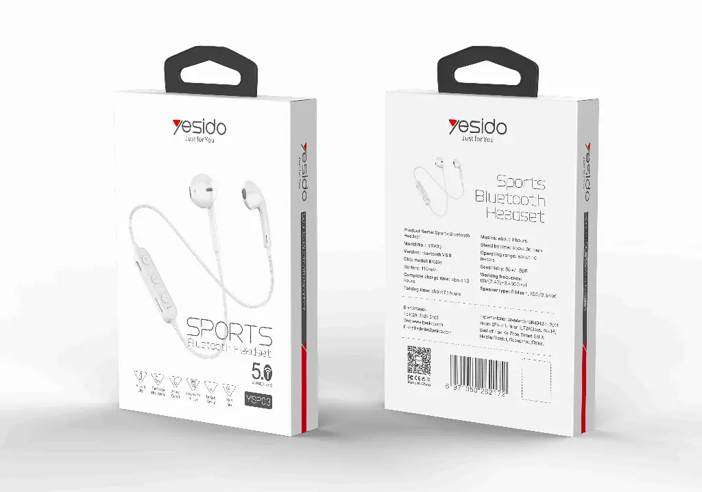 Yesido YSP03 Sports Wireless Bluetooth Noise Cancelling Earphones 