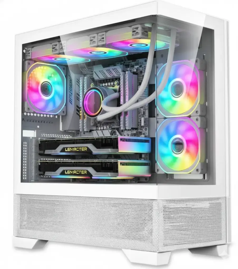 Lovingcool  LC-100JPRO white  Tempered Glass  Case Full Tower Micro ATX ITX