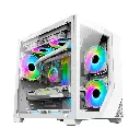 Lovingcool  LC-100JPR0 white  Tempered Glass  Case Full Tower Micro ATX ITX