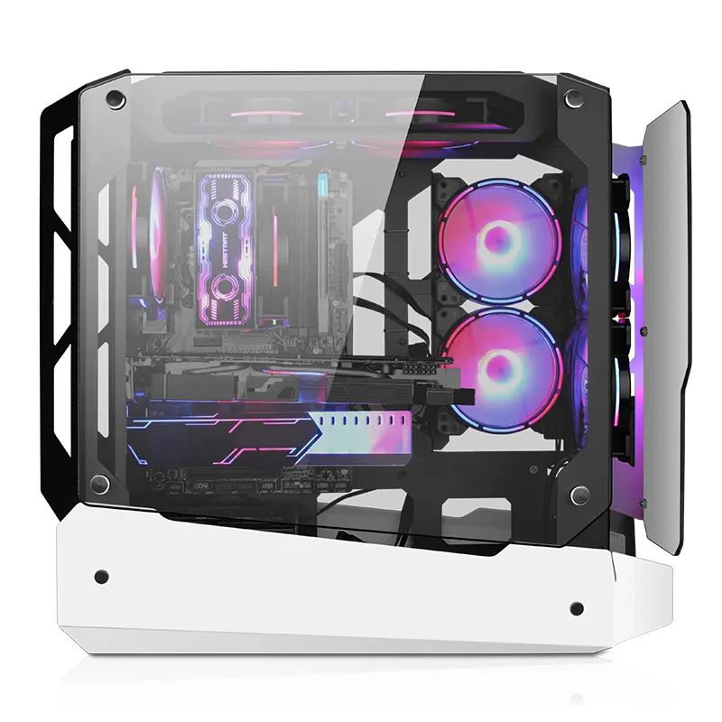 Lovingcool  LC-380  white  Tempered Glass  Case Full Tower Micro ATX ITX