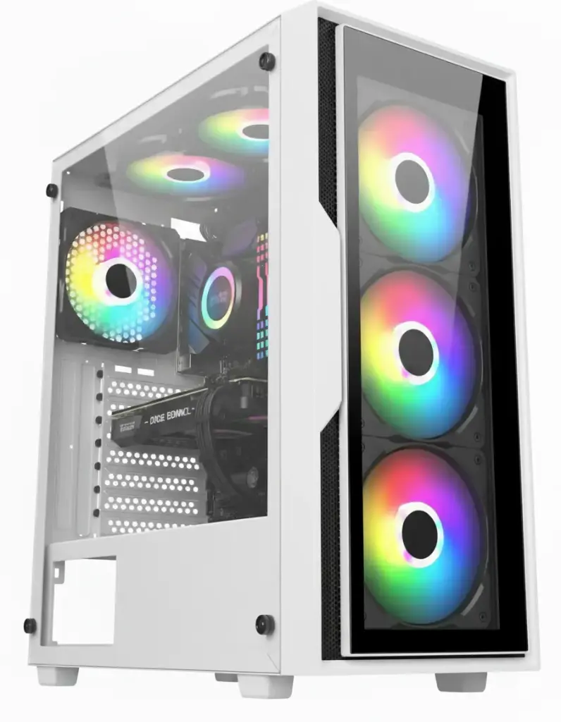 Lovingcool  LC-60II white  Tempered Glass  Case Full Tower Micro ATX ITX