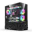 Lovingcool  LC-99s  BLACK Tempered Glass  Case Full Tower Micro ATX ITX