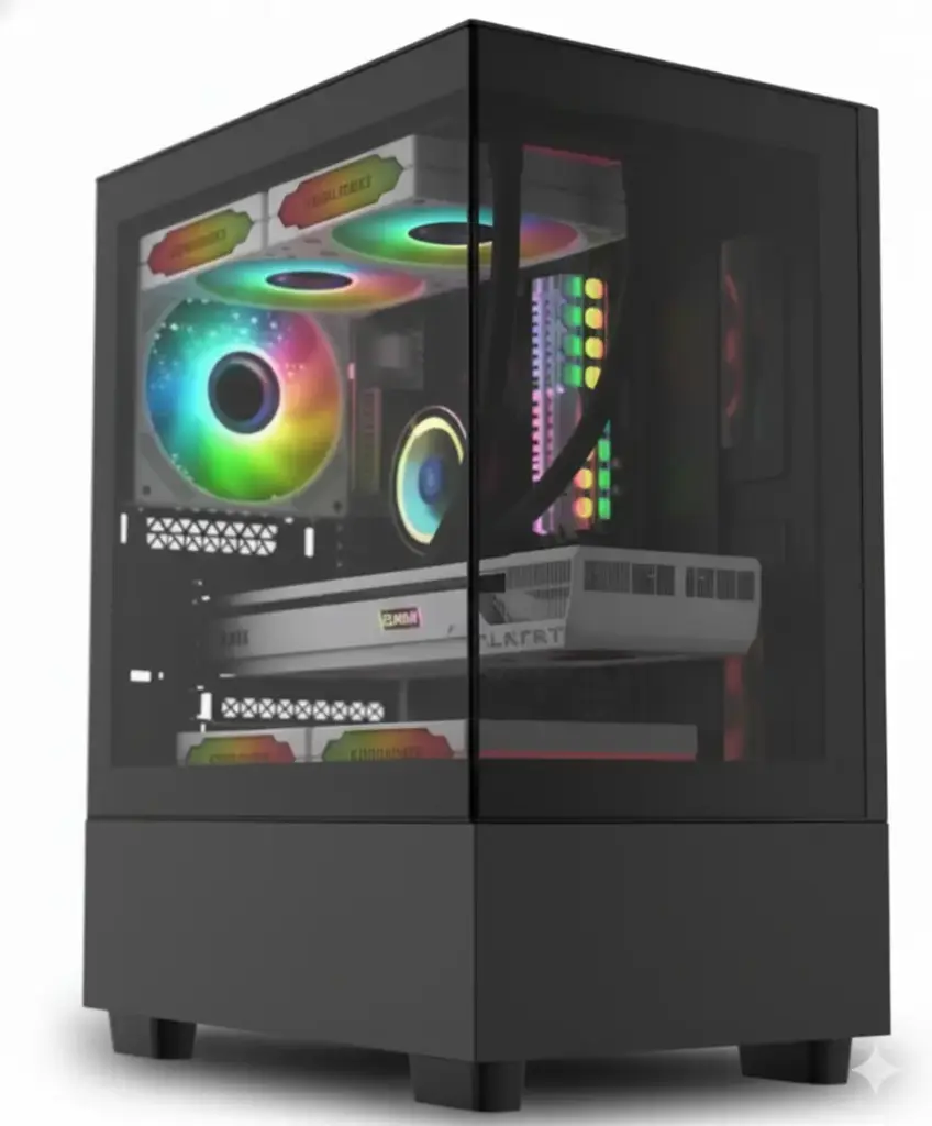 Lovingcool  LC-99s  BLACK Tempered Glass  Case Full Tower Micro ATX ITX