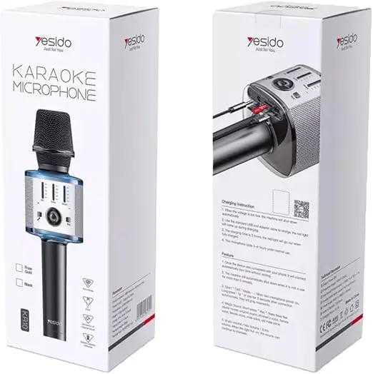 YESIDO kr10  Karoake System Design Portable Wireless Speaker Microphone