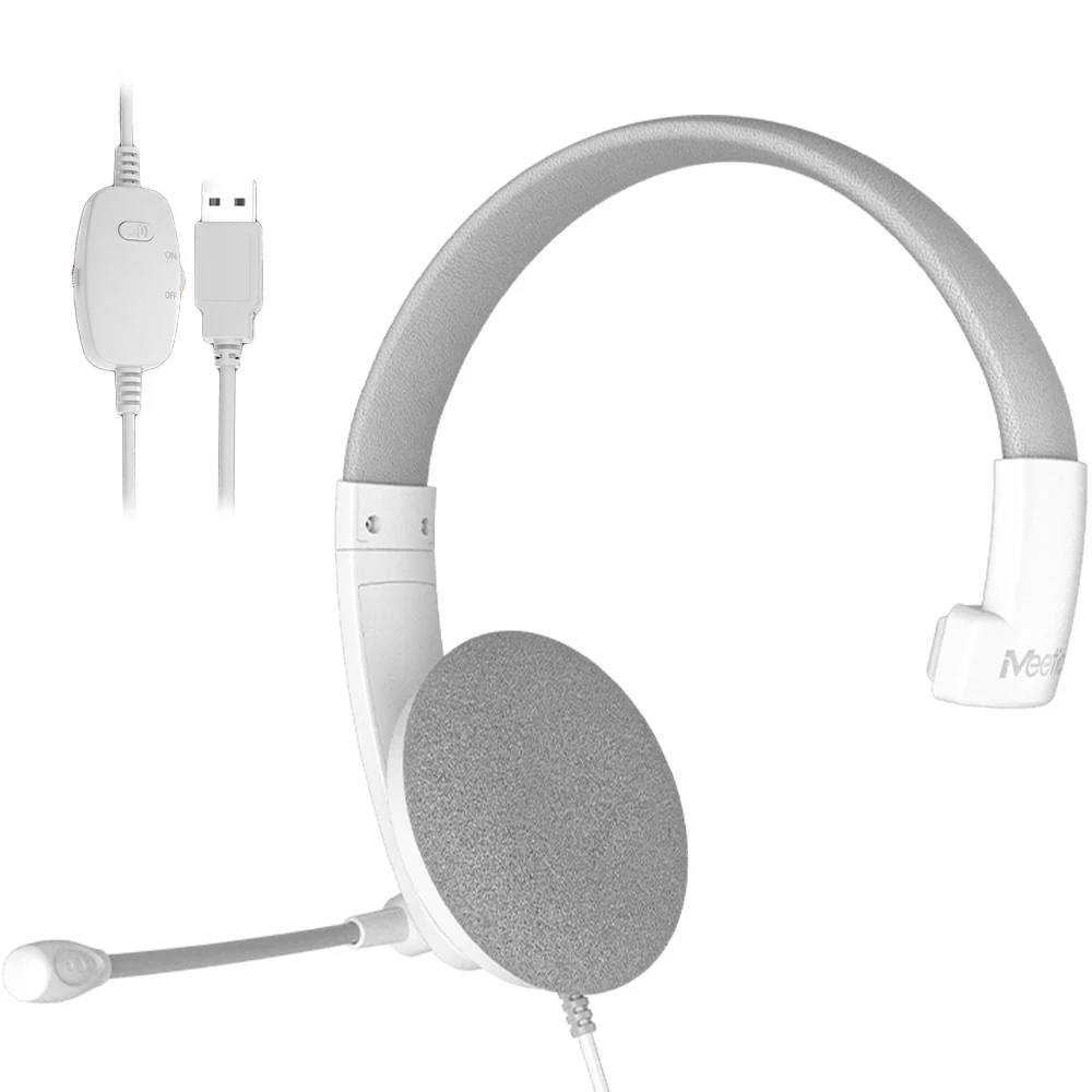 Meetion HP002U Mono Headset With Noise-Cancelling Mic