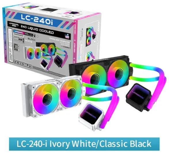 LOVINGCOOL LC-B240-I- 240mm RGB AIO Liquid Cooler BLACK