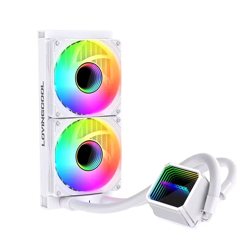 LOVINGCOOL LC-B240-IP- 240mm RGB AIO Liquid Cooler BLACK & WHITE			