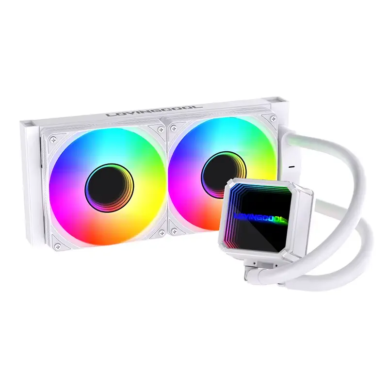 LOVINGCOOL LC-B240-K- 240mm RGB AIO Liquid Cooler BLACK & WHITE	