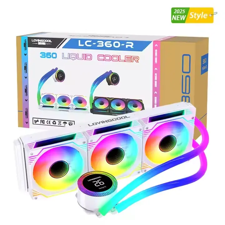 LOVINGCOOL LC-360-R 360mm RGB AIO Liquid Cooler BLACK & WHITE	