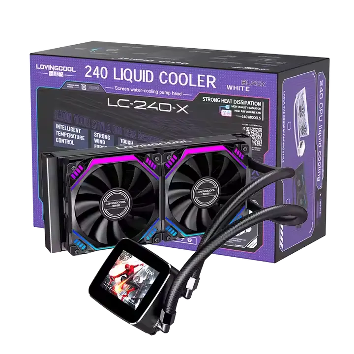 LOVINGCOOLLOV LC-B240X- 240mm RGB AIO Liquid Cooler BLACK