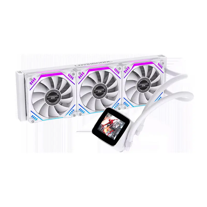 LOVINGCOOL LC-360-X 360mm RGB AIO Liquid Cooler BLACK & WHITE 	